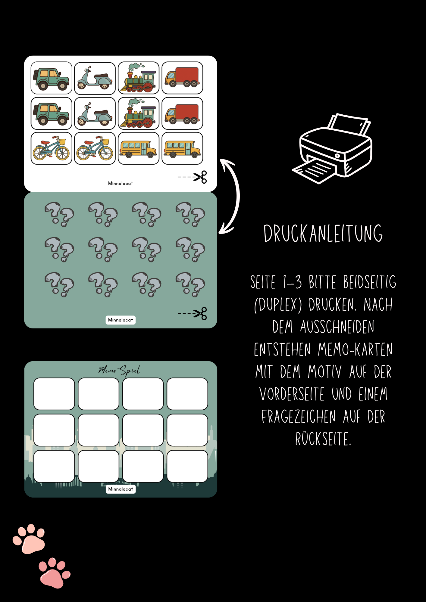 Memo-Spiel – Fahrzeuge