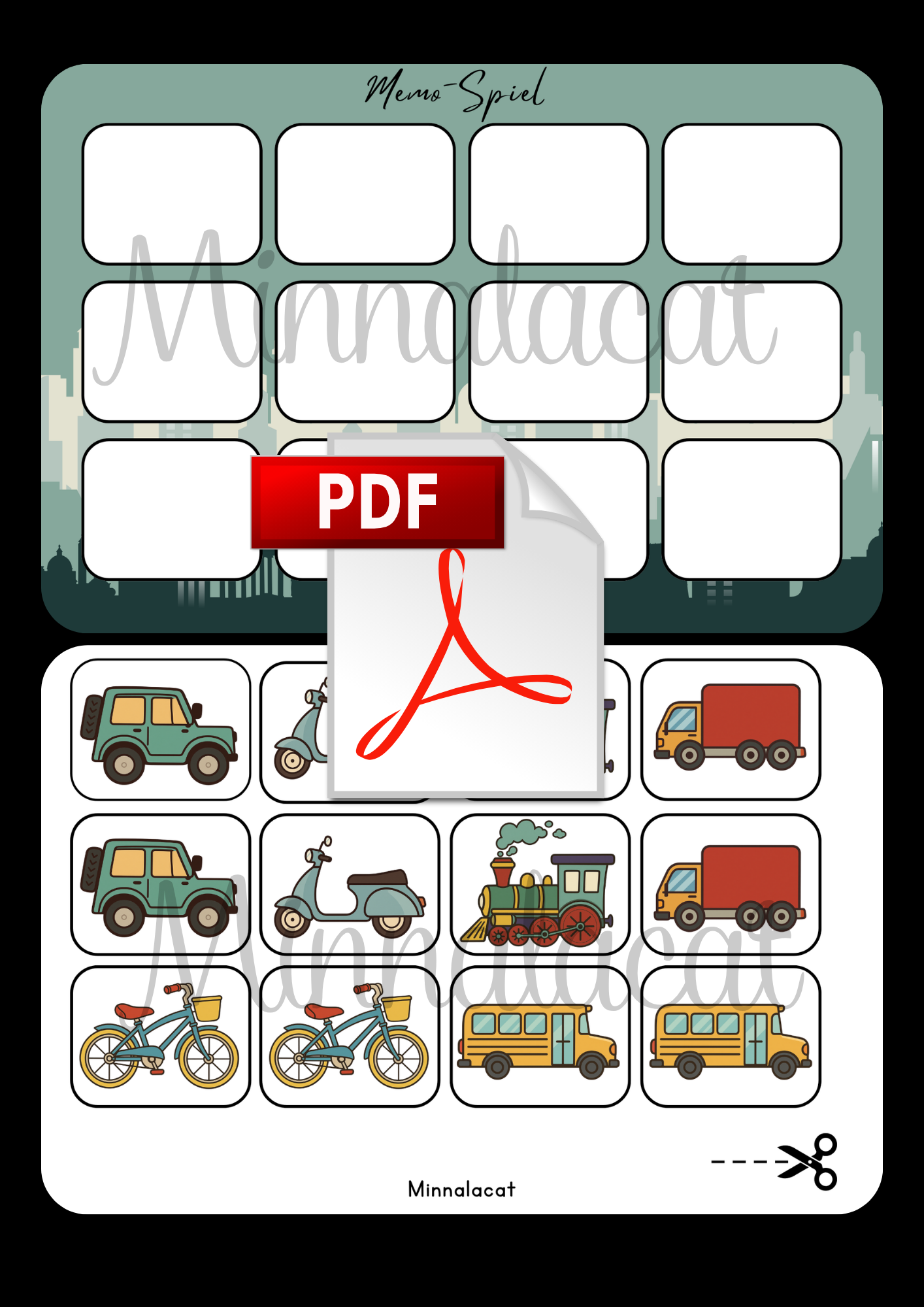 Memo-Spiel – Fahrzeuge