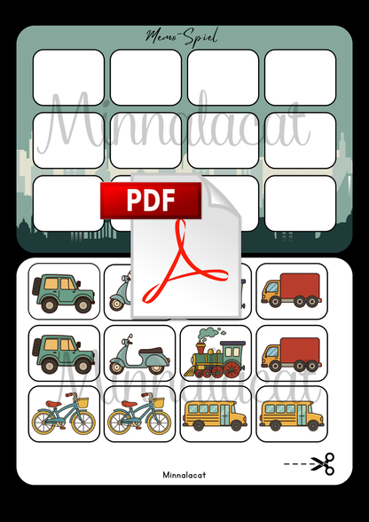 Memo-Spiel – Fahrzeuge