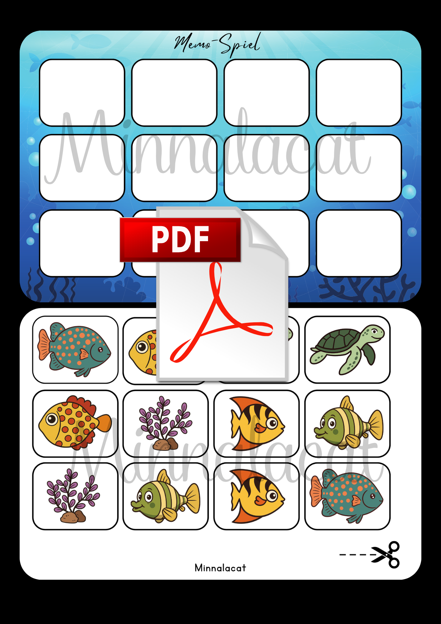Memo-Spiel – Meerestiere