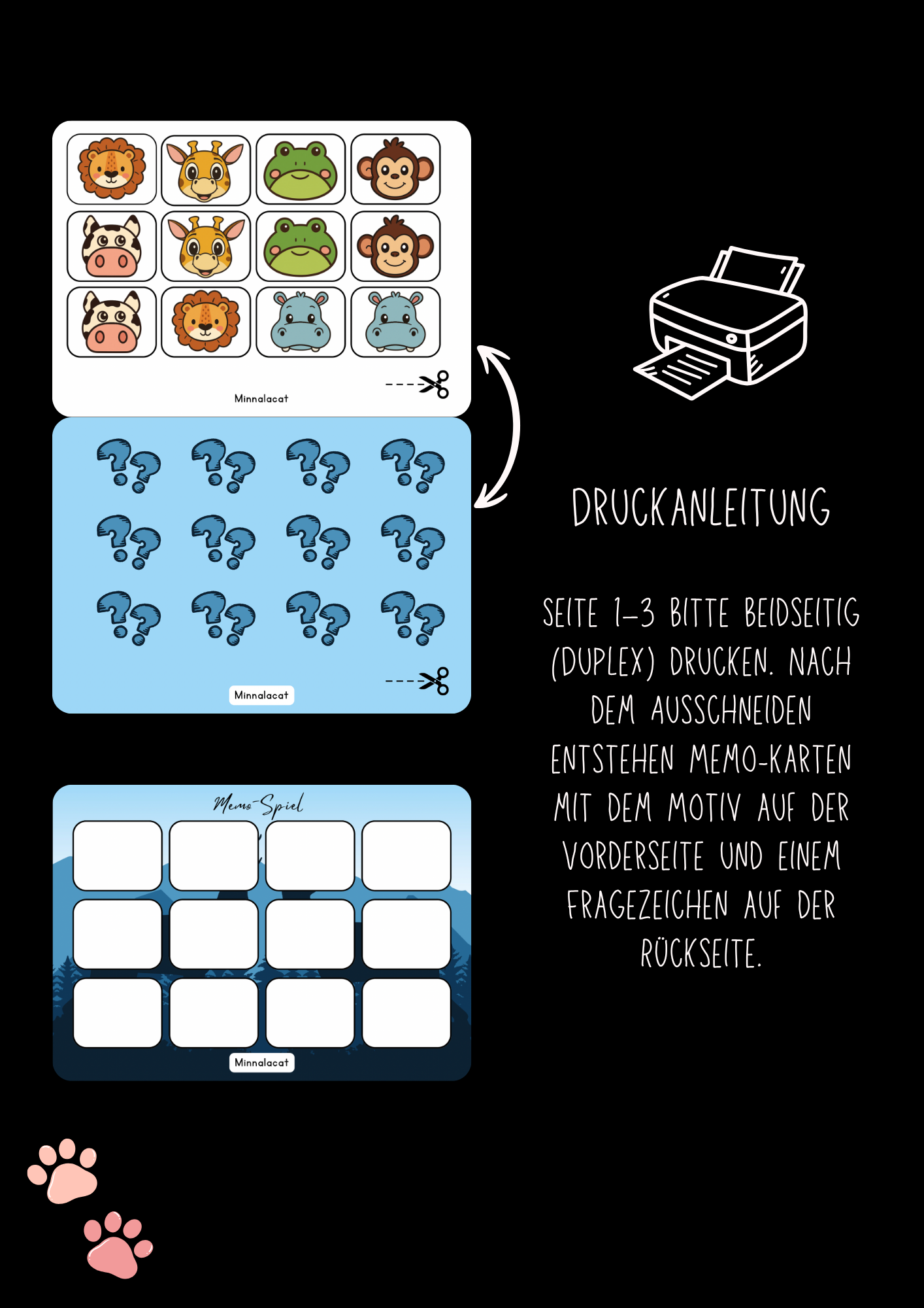 Memo-Spiel – Tiere