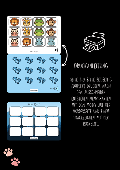 Memo-Spiel – Tiere